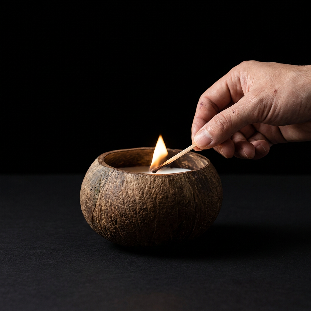 Toasted Coconut Shell Candle